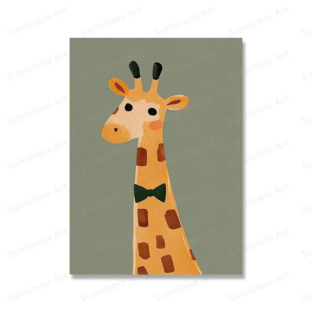 Abstracte poster met penseelstreken