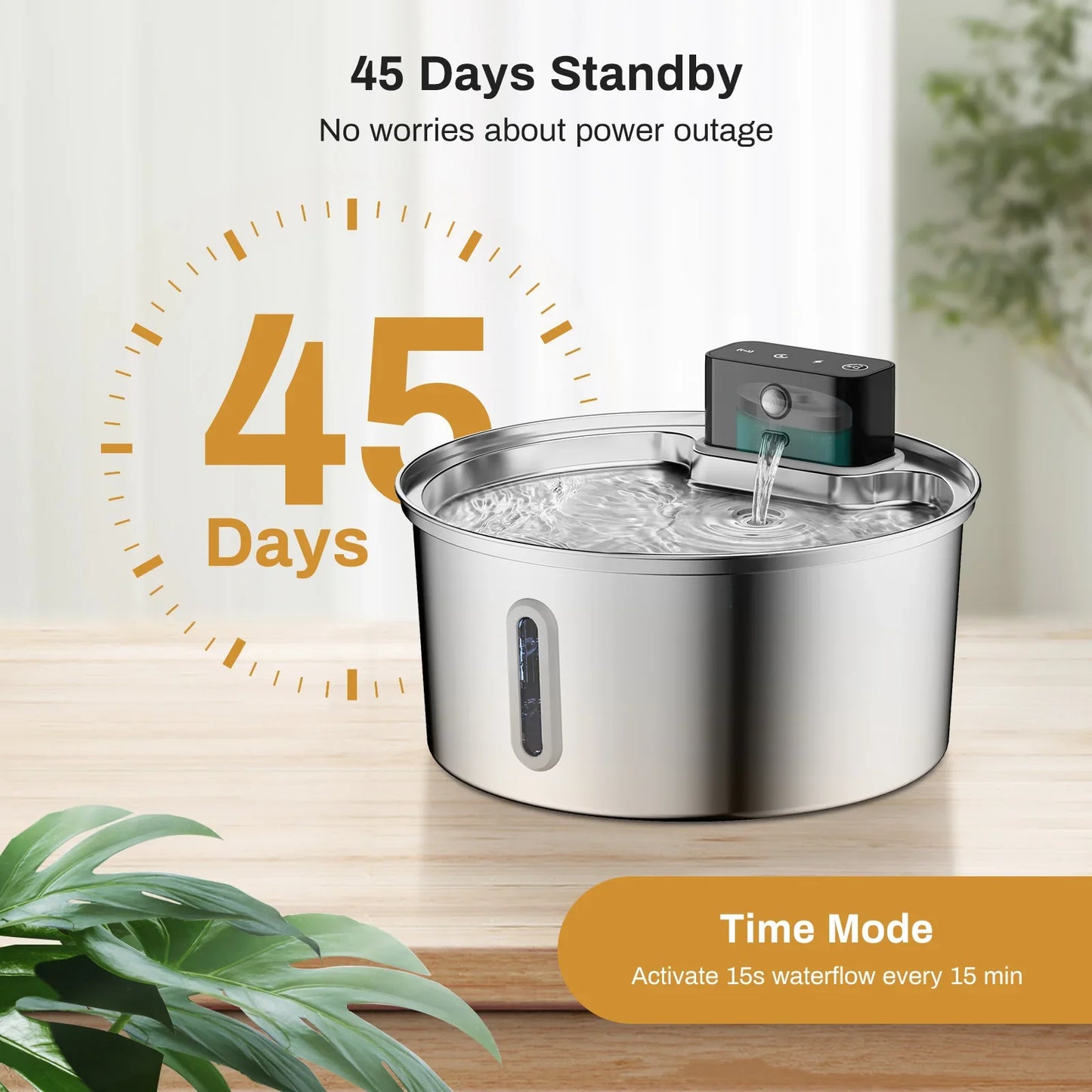 Waterfonteintje met automatische filterherinnering – Slim systeem