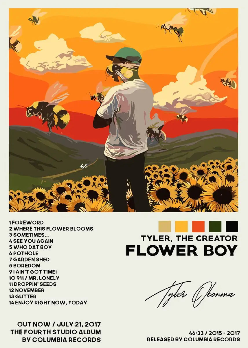 Poster in zachte pastelkleuren