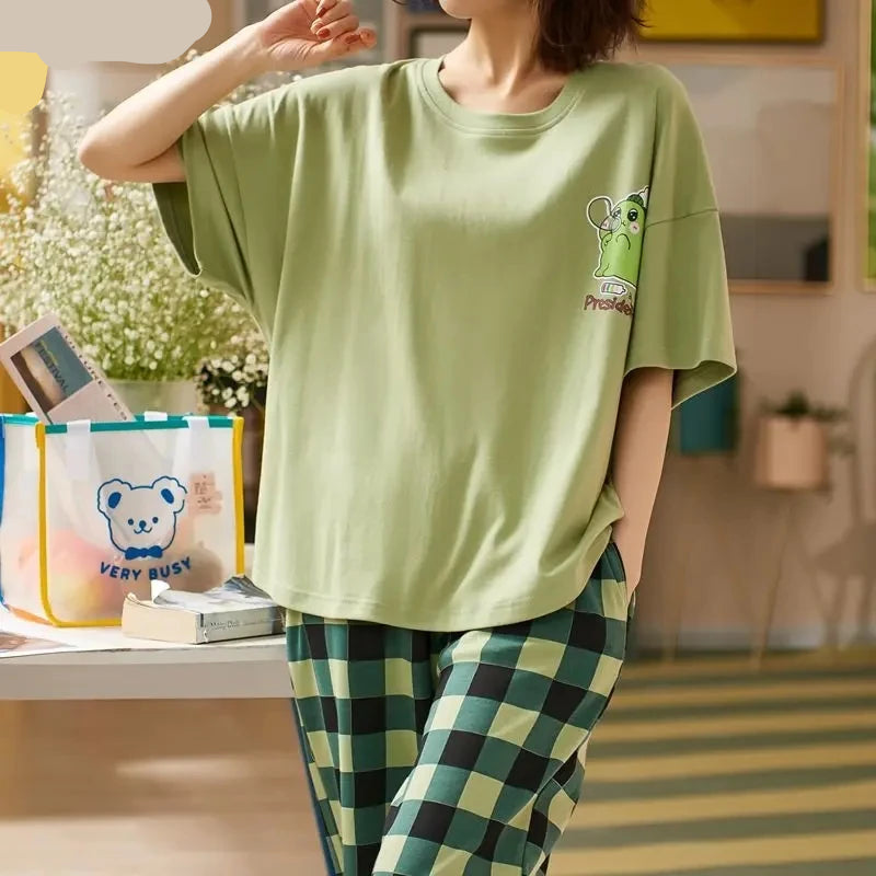 Dames pyjama set met subtiele details