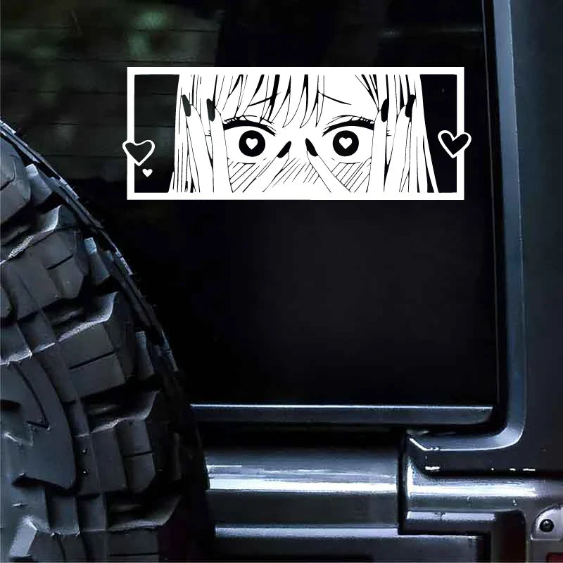 Auto stickers - Achterruit versiering met anime ogen voor unieke uitstraling