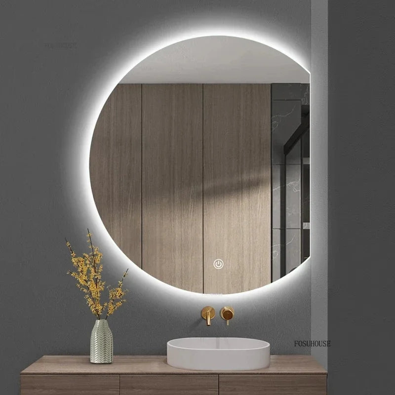 Moderne ronde spiegel met verlichting – Strak en elegant