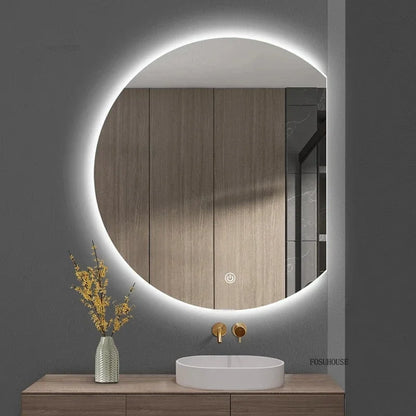 Moderne ronde spiegel met verlichting – Strak en elegant