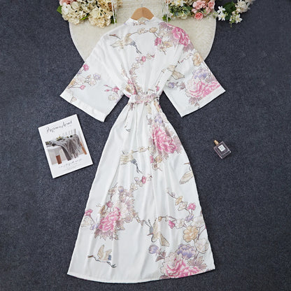 Ochtendjas dames met subtiel patroon – Rustig en elegant