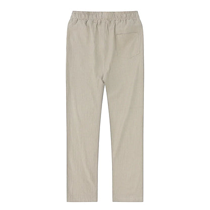 Zomerse linnen broek man met korte lengte – Licht en trendy