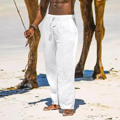 Linnen broek man in cropped fit – Modern en luchtig