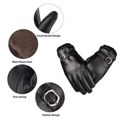 Winterhandschoenen heren van soepel leder
