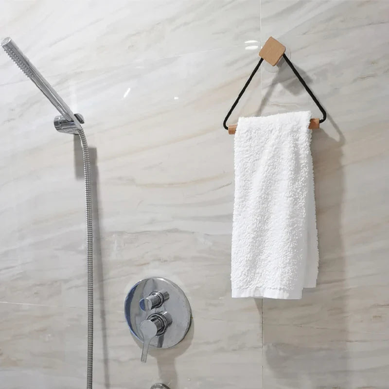 Badkamer handdoekrek met haak – Multifunctioneel gebruik