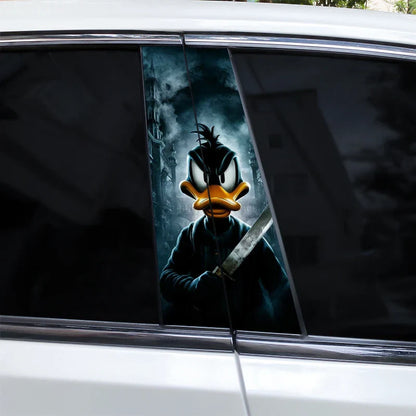 Auto stickers - Mysterieus Scrooge McDuck design voor unieke achterruit