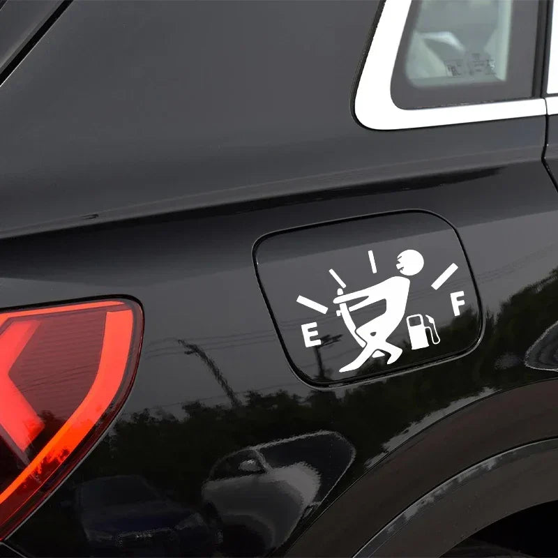 Auto stickers - Kleurrijke brandstofmeter ontwerp voor persoonlijkheid op je achterruit