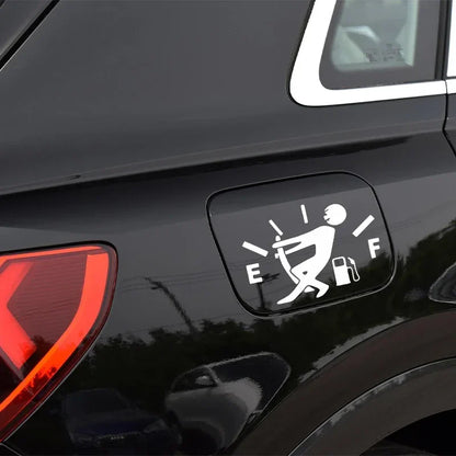 Auto stickers - Kleurrijke brandstofmeter ontwerp voor persoonlijkheid op je achterruit
