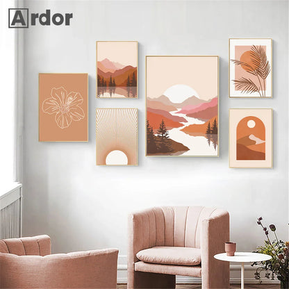 Poster in zachte pastelkleuren