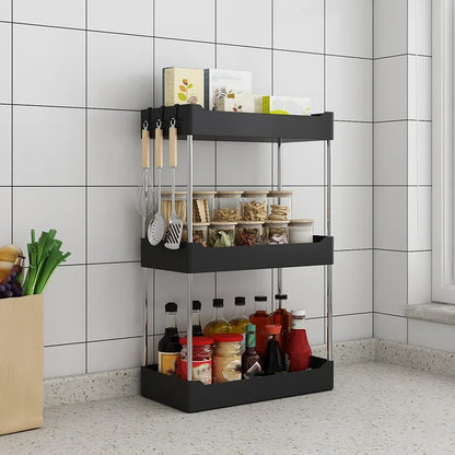 Modern kruidenrek keuken met glazen potten