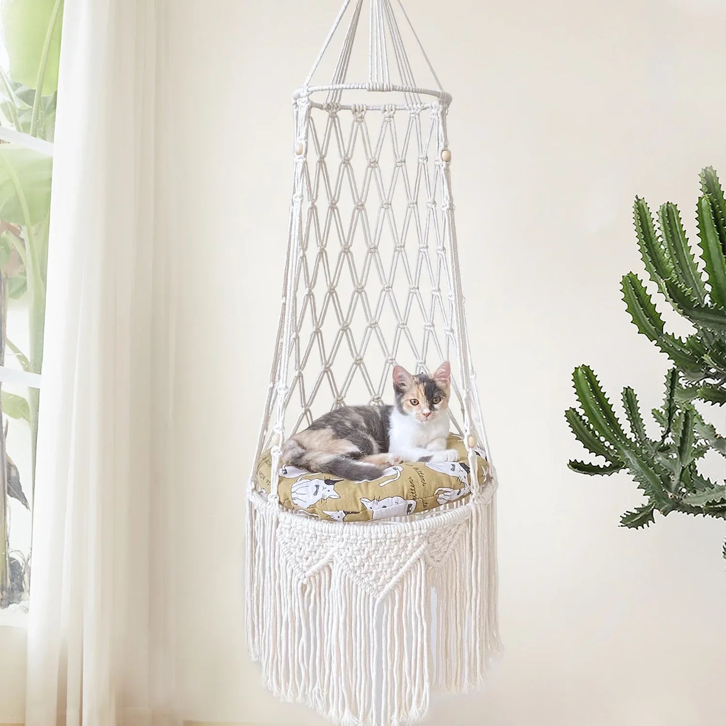 Kattenmand Action met zachte stof – Perfect voor dutjes