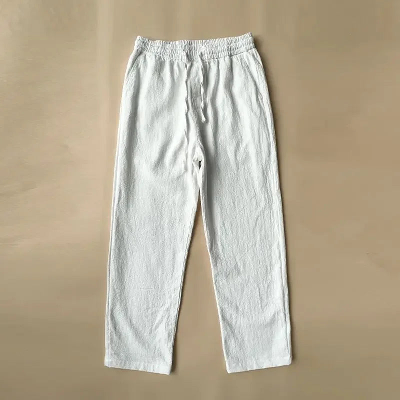 Linnenmix broek heren in katoenblend – Voor het beste van beide