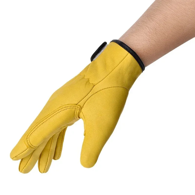 Comfortabele lederen handschoenen voor heren
