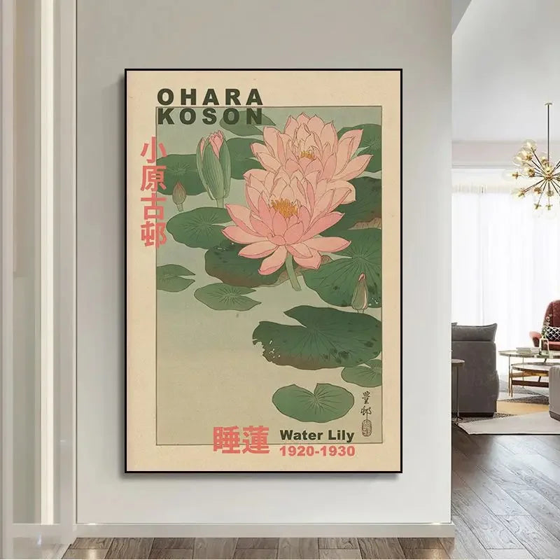Poster met dieren in zachte kleuren