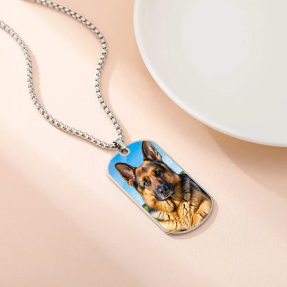 Ketting met korte boodschap op hanger