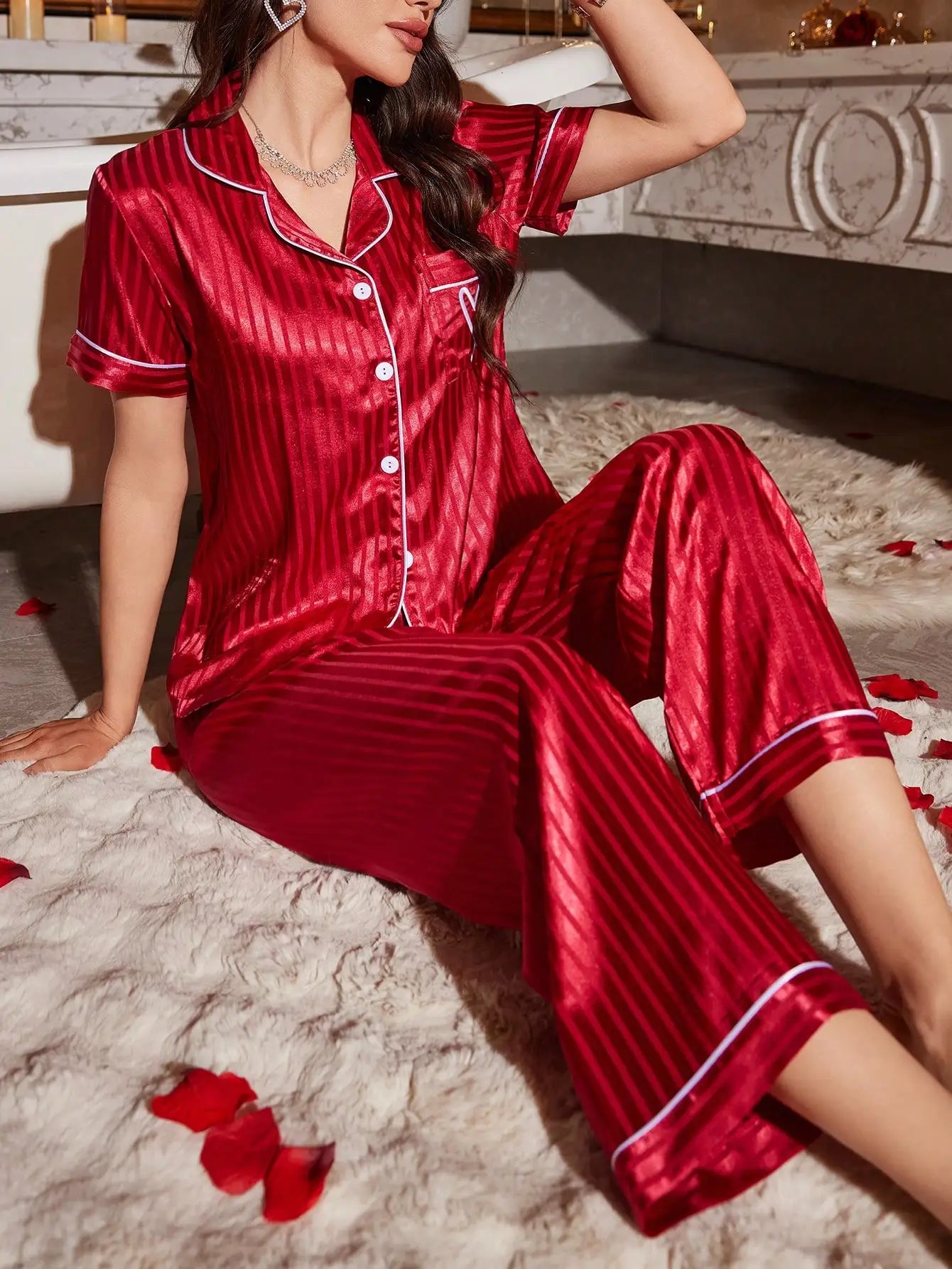 Dames pyjama met extra stretch voor comfort