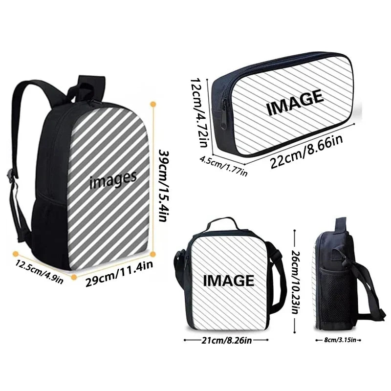 Trendy schooltas met laptopvak en fleshouder – Volledig voorbereid