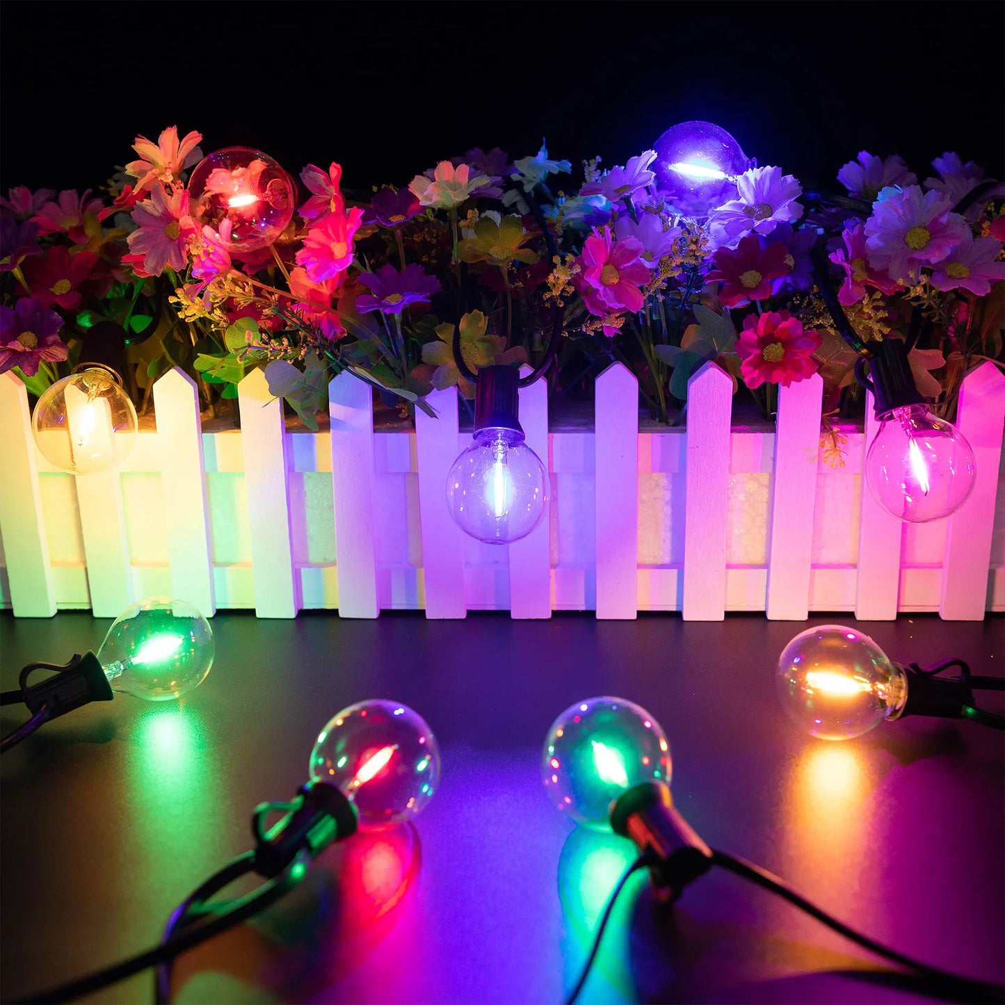 Licht slinger met transparante balletjes – Modern en licht