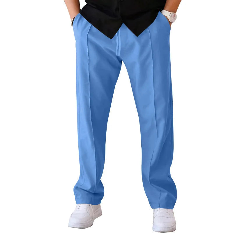 Linnen broek man met lichte structuur – Luxe casual