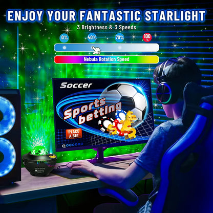 Sterrenhemel projector lamp met verschillende kleuren