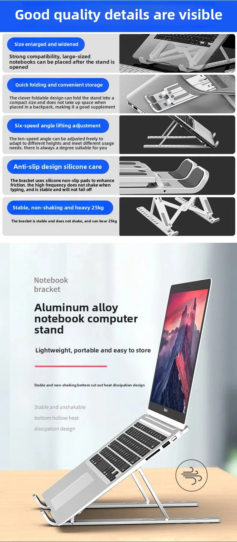 Stabiele laptop standaard voor gaming