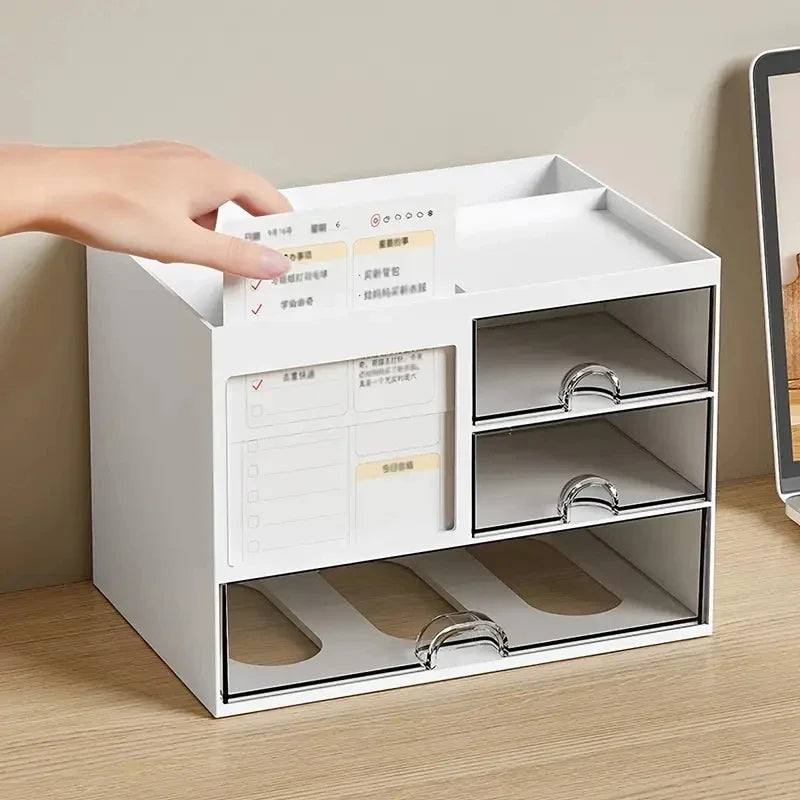 Klassieke desk organiser in houten afwerking