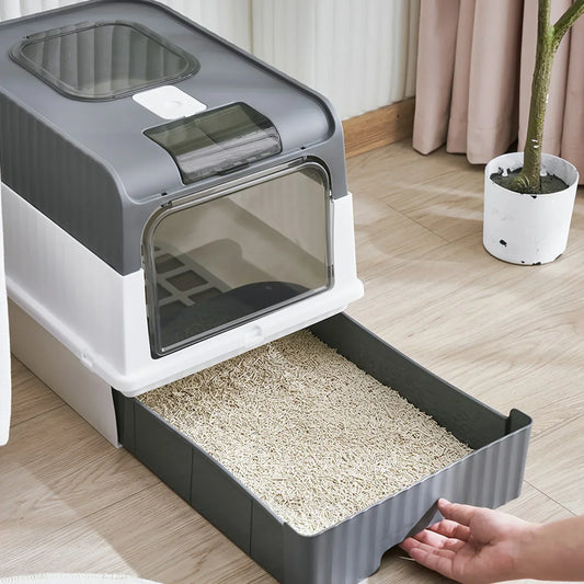 XXL kattenbak met afneembare kap – Makkelijk schoonmaken
