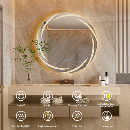 Grote spiegel met verlichting – Perfect voor de badkamer