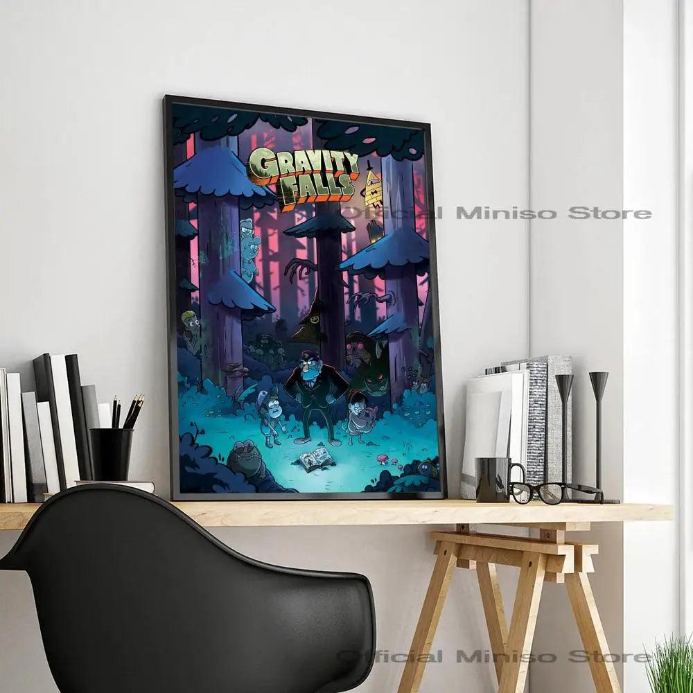 Posters met marmeren textuur en gouden accenten