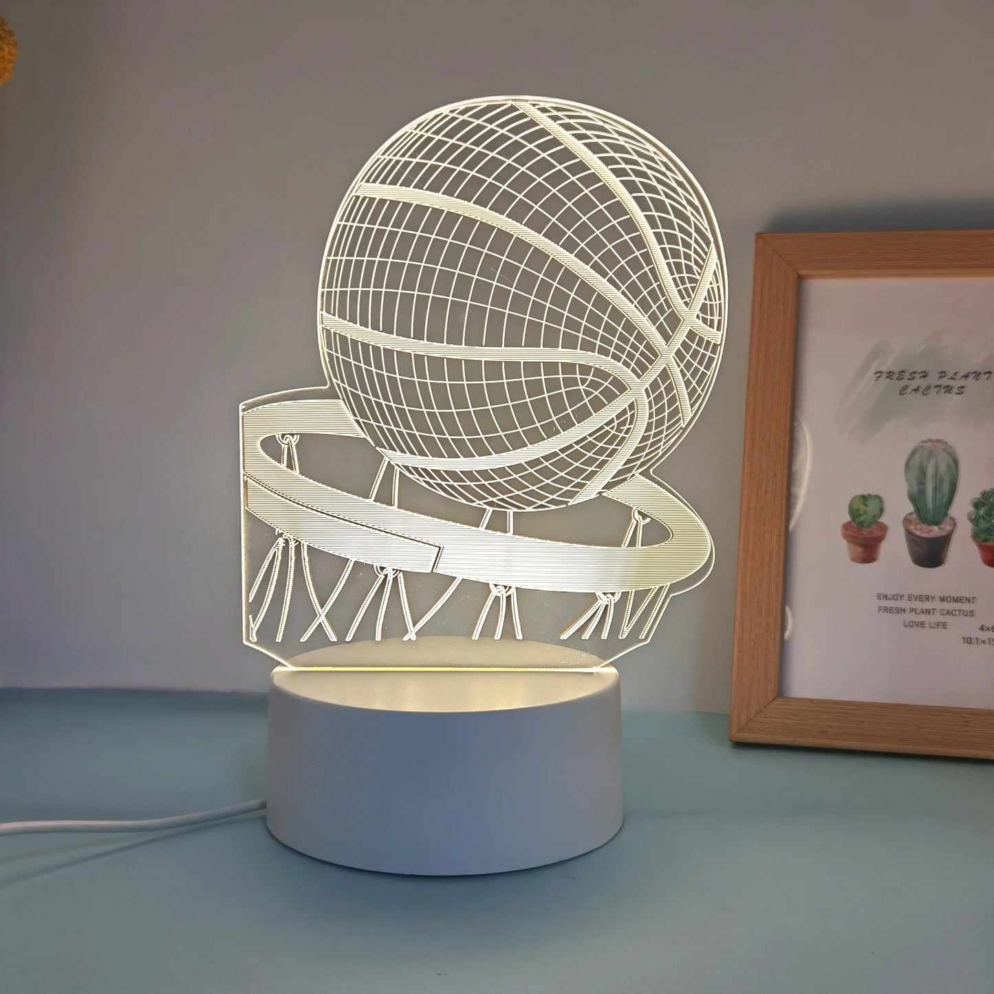 Lampje voor nachtkast met stoffen kap – Warm licht