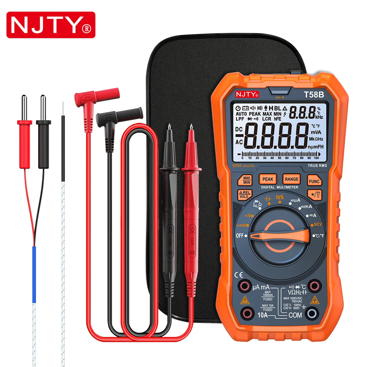 Multimeter met alarm bij foutieve aansluiting