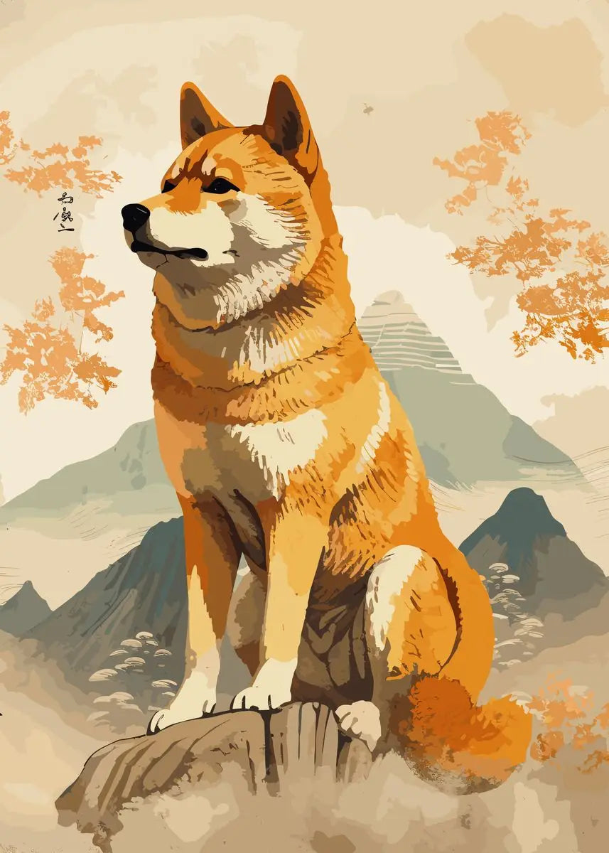 Poster met dieren in zachte kleuren