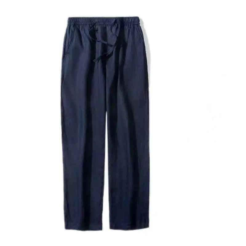 Zomerse linnen broek mannen met lichte wassing – Casual uitstraling