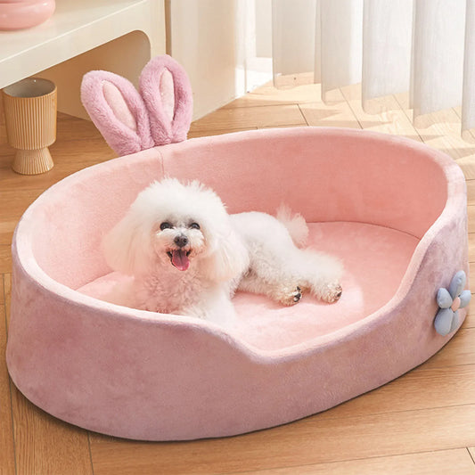 Hondenmand groot - Pluche roze oase voor comfortabel slapen