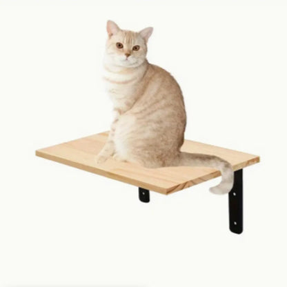 Kattenpaal met houten panelen – Rustieke look