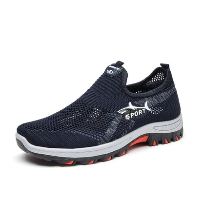 Heren sneakers met ademend textiel bovenwerk