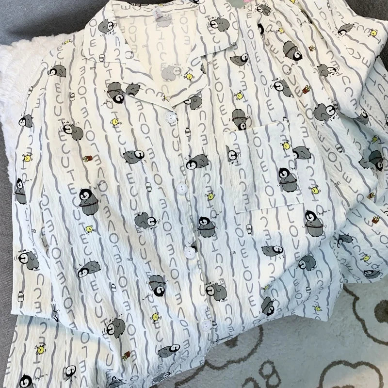 Dames pyjama katoen in trendy kleuren