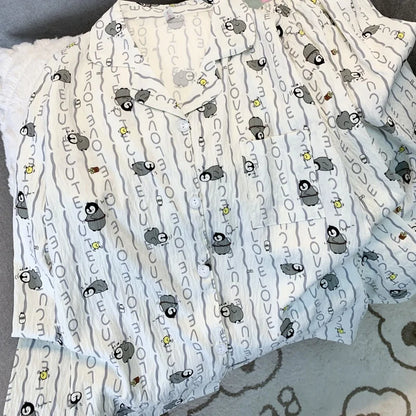 Dames pyjama katoen in trendy kleuren