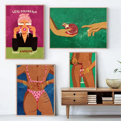 Poster in beige en zandtinten