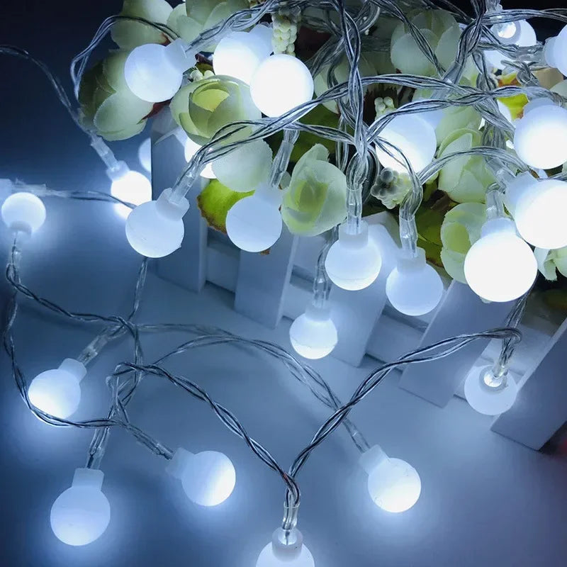 Lichtslinger met sneeuwbal effect – Voor winterdecoratie