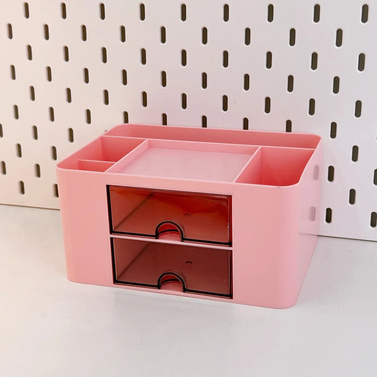 Transparante desk organization box met deksel