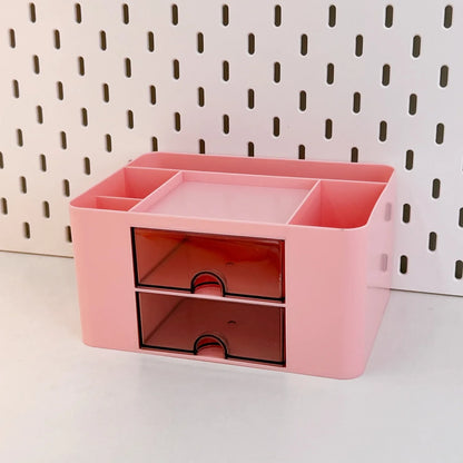 Transparante desk organization box met deksel