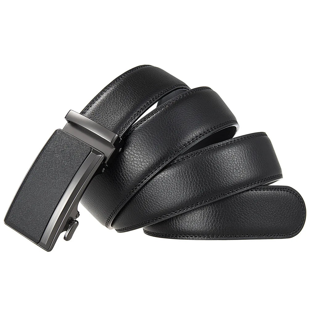 Herenriemen met decoratieve stiksels