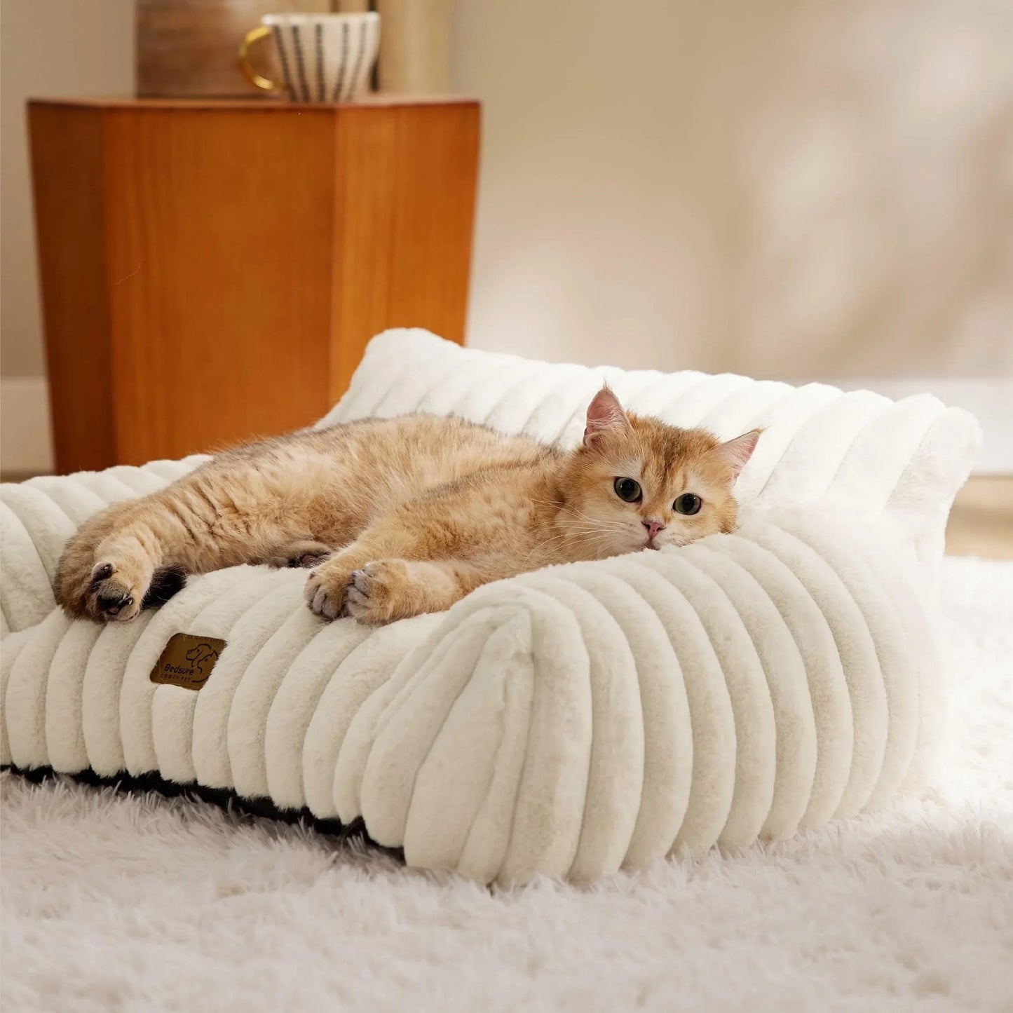 Grote kattenmand met opstaande rand – Voor geborgenheid