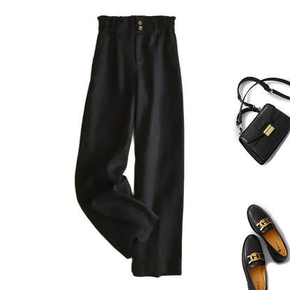 H&M linnen broek met elastische tailleband – Perfecte pasvorm