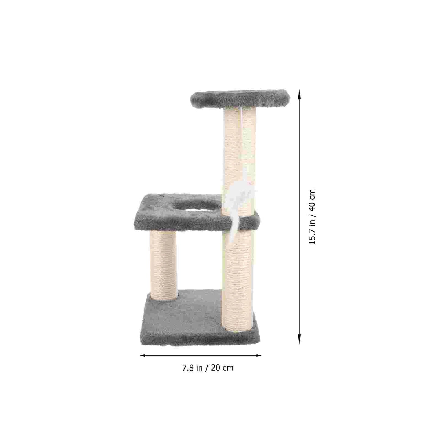 Kattenpaal met platformen in houtlook – Natuurlijk effect