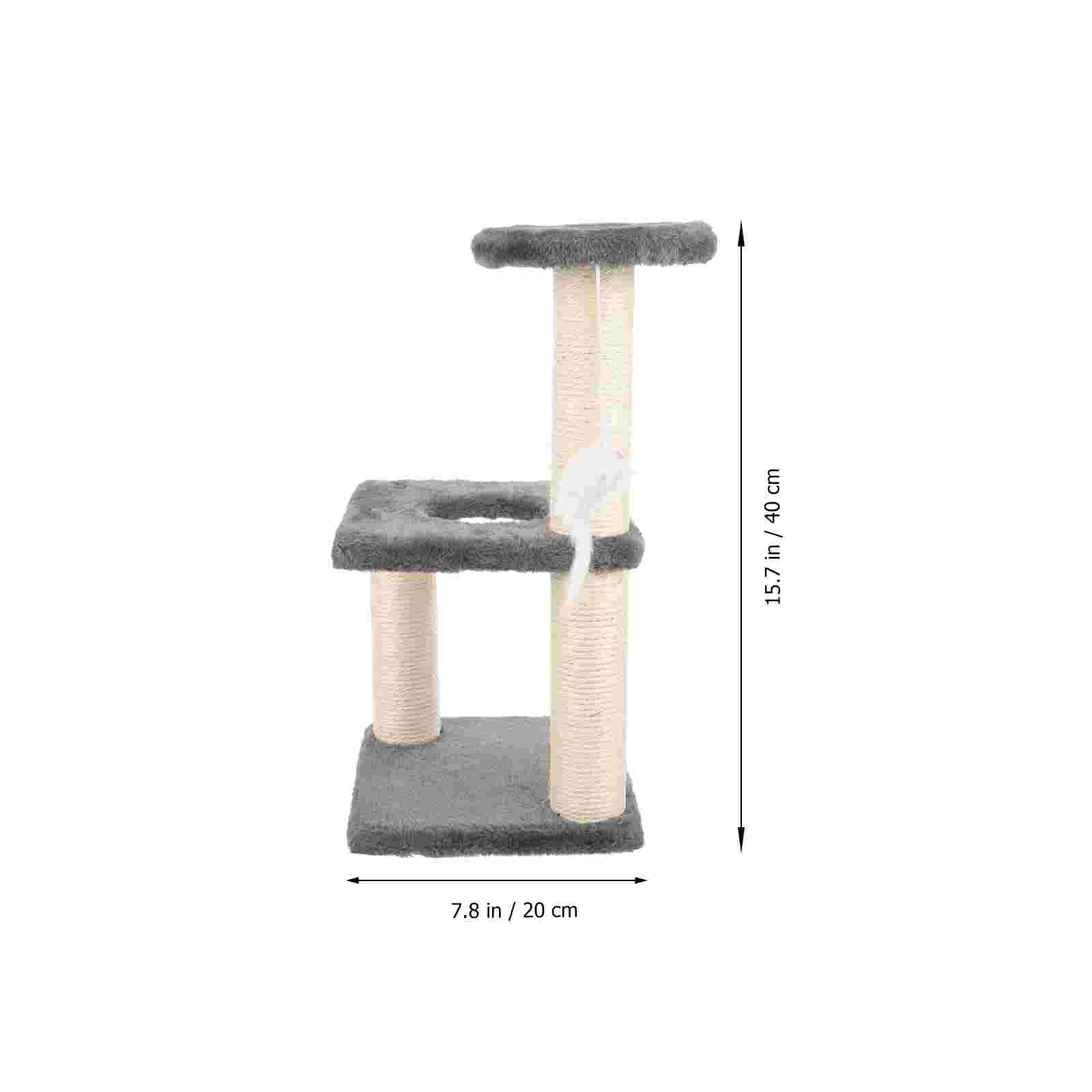 Kattenpaal met platformen in houtlook – Natuurlijk effect